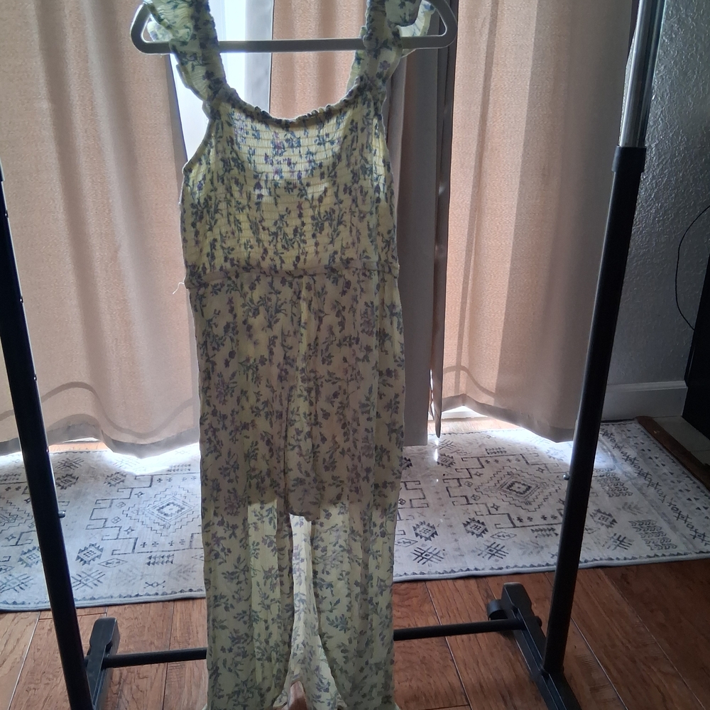 Floral Yellow Women's Dress